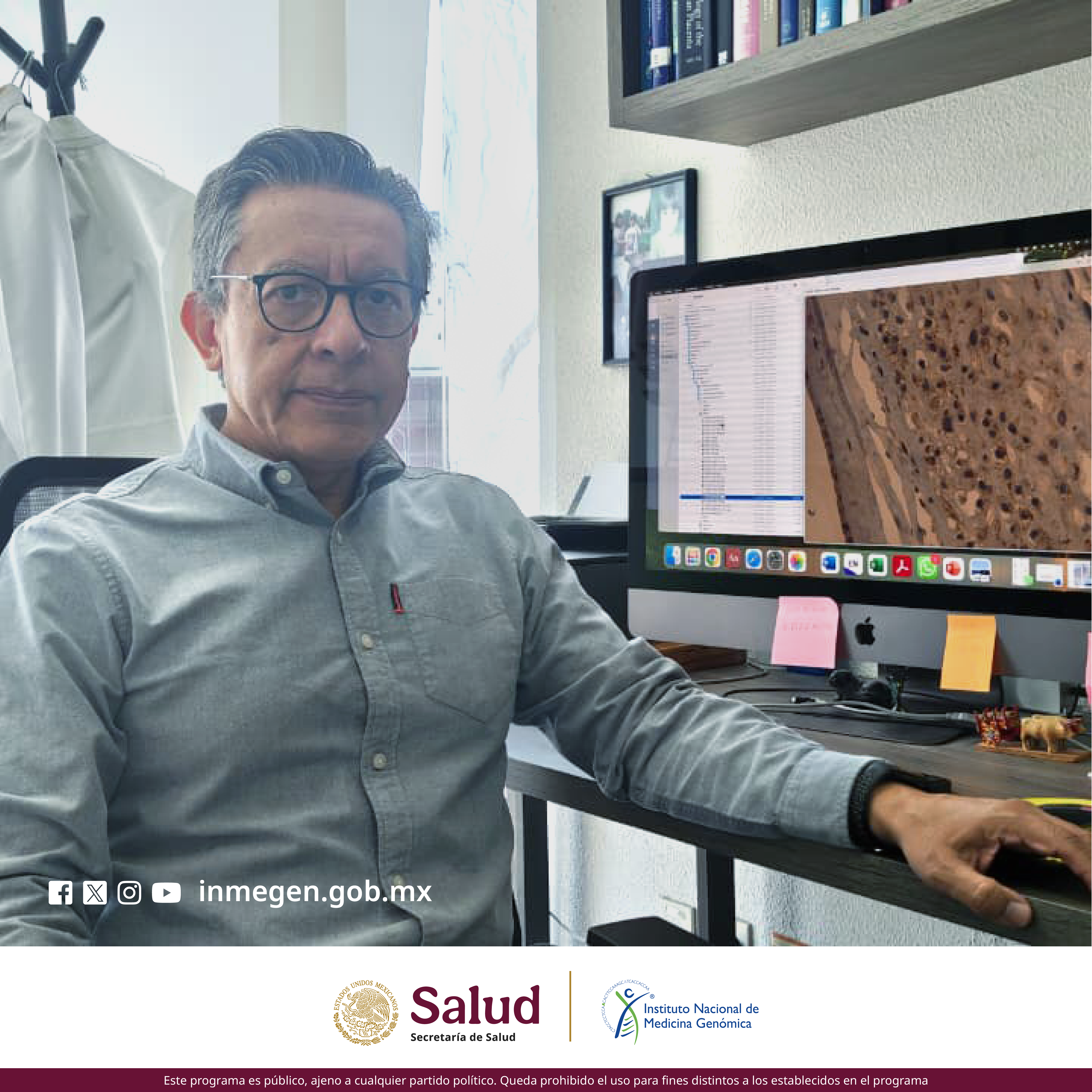 «Desde que dejé la clínica creí que podía beneficiar a más personas desde la investigación».
—Dr. Felipe Vadillo Ortega