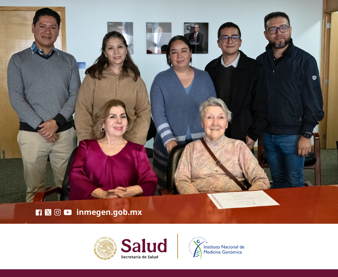 La doctora Alessandra Carnevale Cantoni, investigadora del Inmegen, recibe el Reconocimiento a la Integridad y al Servicio Público 2025